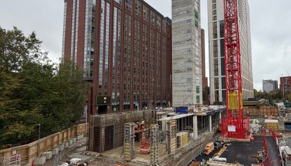 Second Nature hotel under construction at Lisbon Street, Leeds, October 2026